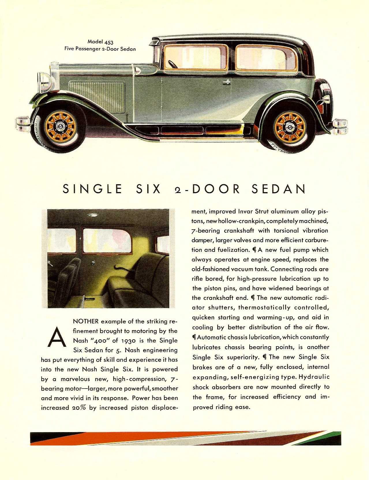 1930 Nash 400 Single Six Sedans Folder Page 3